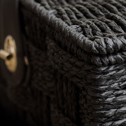 Large Paper Rope Hamper - Black