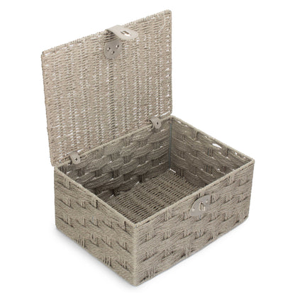 Large Paper Rope Hamper - Grey