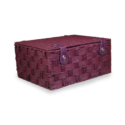 Extra Large Paper Rope Hamper - Burgundy
