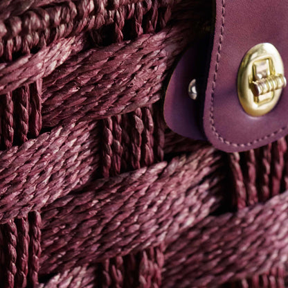 Extra Large Paper Rope Hamper - Burgundy