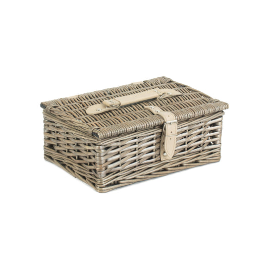 12 Inch Antique Wash Split Willow Hamper