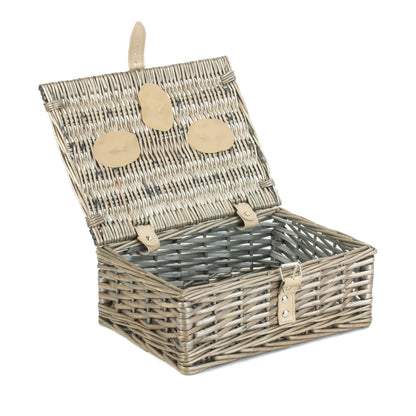 12 Inch Antique Wash Split Willow Hamper