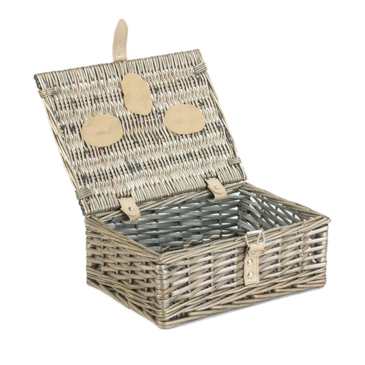 12 Inch Antique Wash Split Willow Hamper