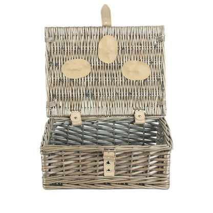12 Inch Antique Wash Split Willow Hamper