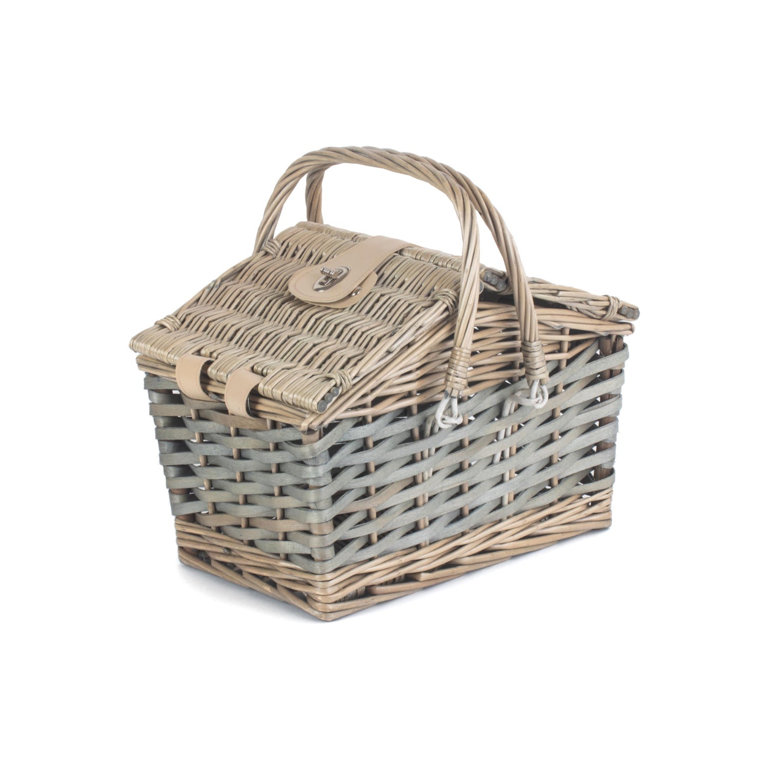 Poplar Antique Wash Swing Handled Hamper