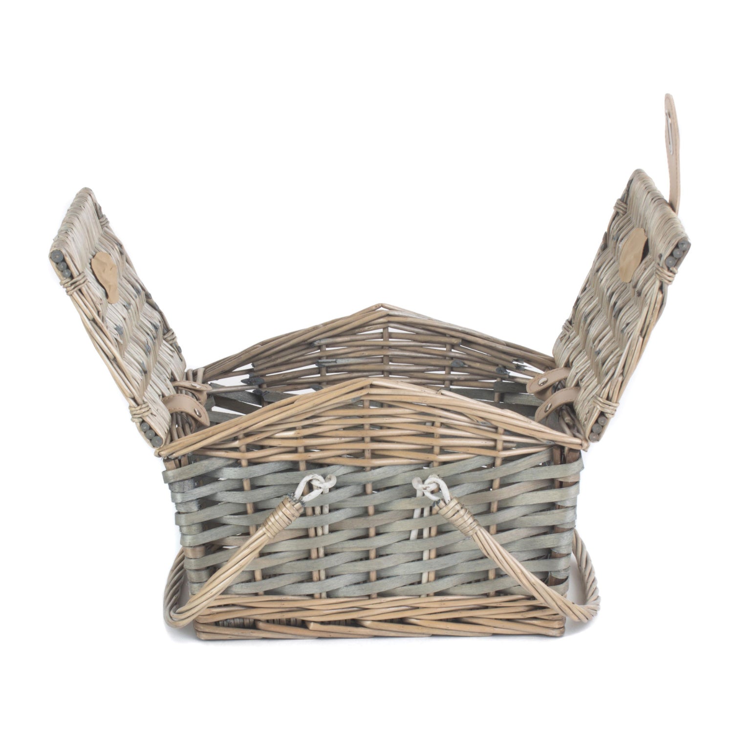 Poplar Antique Wash Swing Handled Hamper