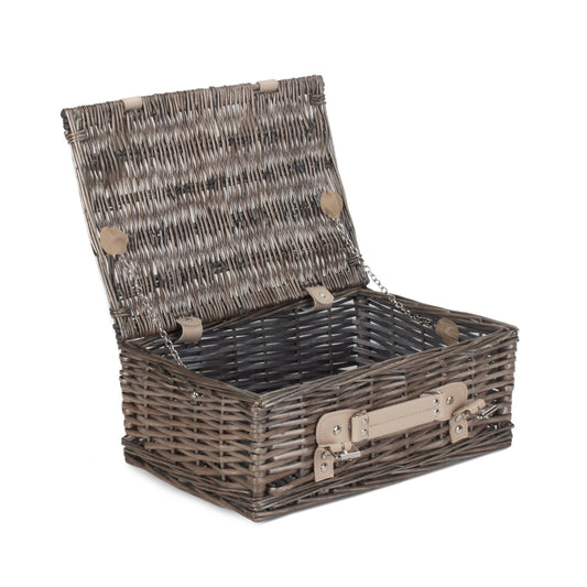 14 Inch Antique Wash Split Willow Hamper