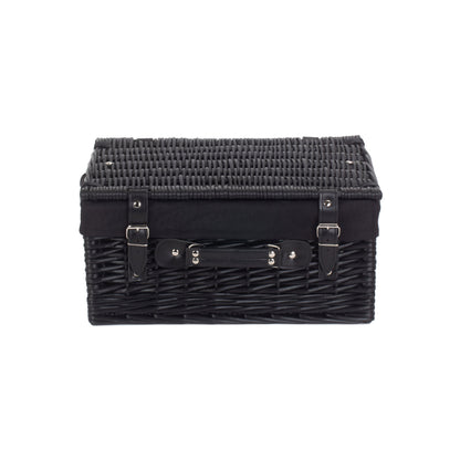16 Inch Black Willow Hamper with Black Lining