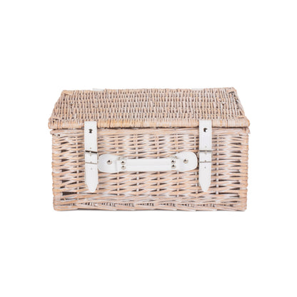 16 Inch White Wash Willow Hamper