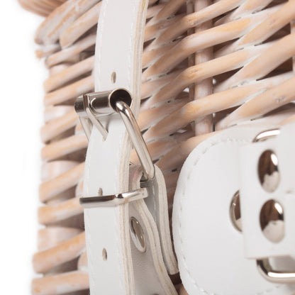 16 Inch White Wash Willow Hamper