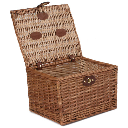 14 Inch Light Steamed Willow Chest Hamper