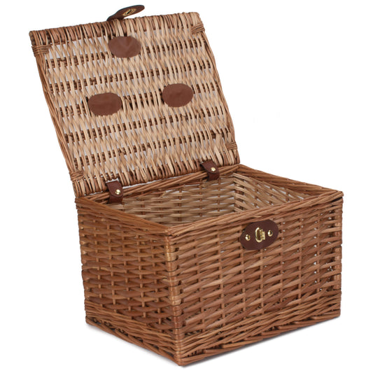 14 Inch Light Steamed Willow Chest Hamper