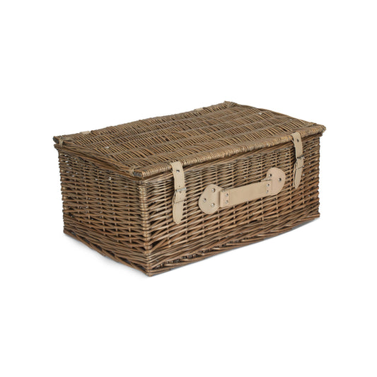 22 Inch Antique Wash Willow Hamper