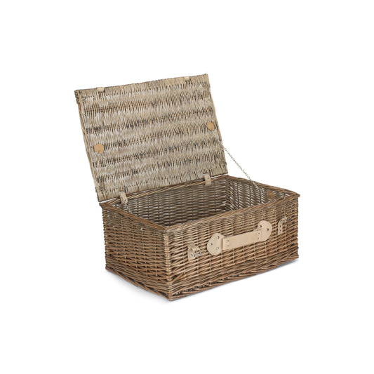 22 Inch Antique Wash Willow Hamper