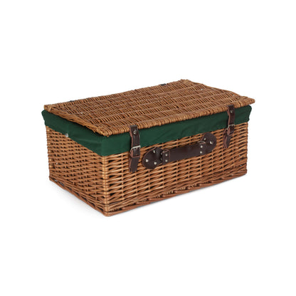 22 Inch Double Steamed Willow Hamper with Green Lining