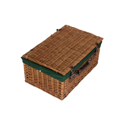 22 Inch Double Steamed Willow Hamper with Green Lining
