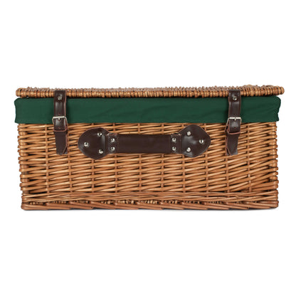 22 Inch Double Steamed Willow Hamper with Green Lining