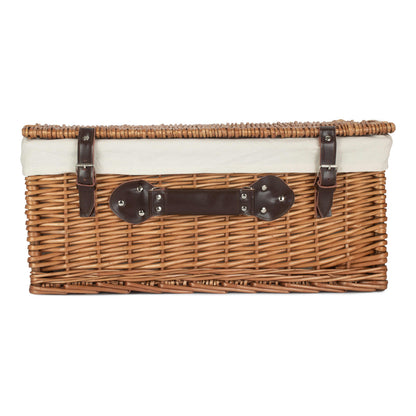 22 Inch Double Steamed Willow Hamper with White Lining