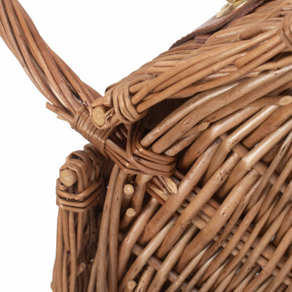 Small Elegant Willow Picnic Hamper Basket