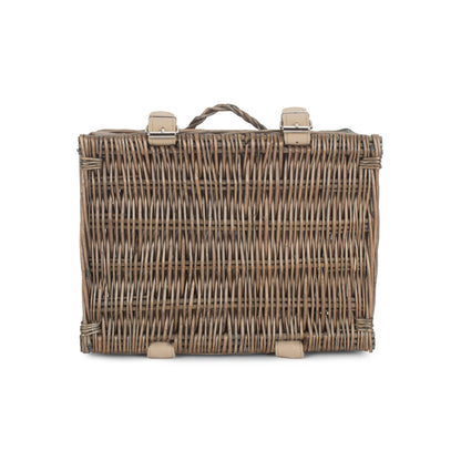 10 Inch Antique Wash Willow Handled Hamper