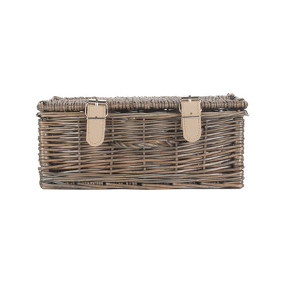 10 Inch Antique Wash Willow Handled Hamper