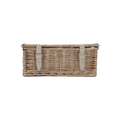 14 Inch Antique Wash Wicker Hamper Basket - Unlined
