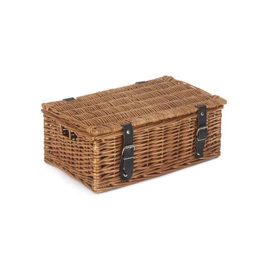 14 Inch Double Steamed Wicker Hamper Basket - Unlined