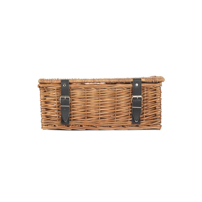 14 Inch Double Steamed Wicker Hamper Basket - Unlined
