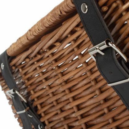 14 Inch Double Steamed Wicker Hamper Basket - Unlined