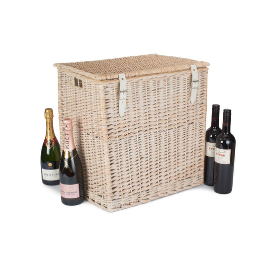 Size 2 - White Wash Willow Vintner Storage Hamper