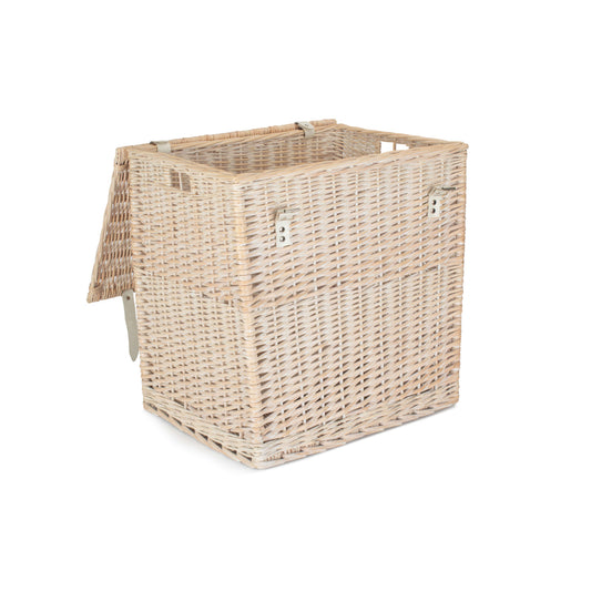 Size 2 - White Wash Willow Vintner Storage Hamper