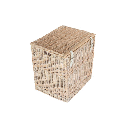 Size 2 - White Wash Willow Vintner Storage Hamper