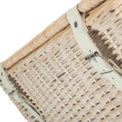 Size 2 - White Wash Willow Vintner Storage Hamper