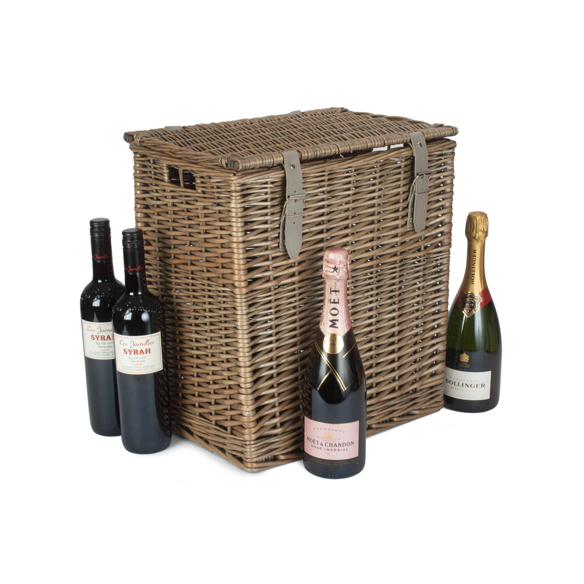 Antique Wash Willow Vintner Storage Hamper