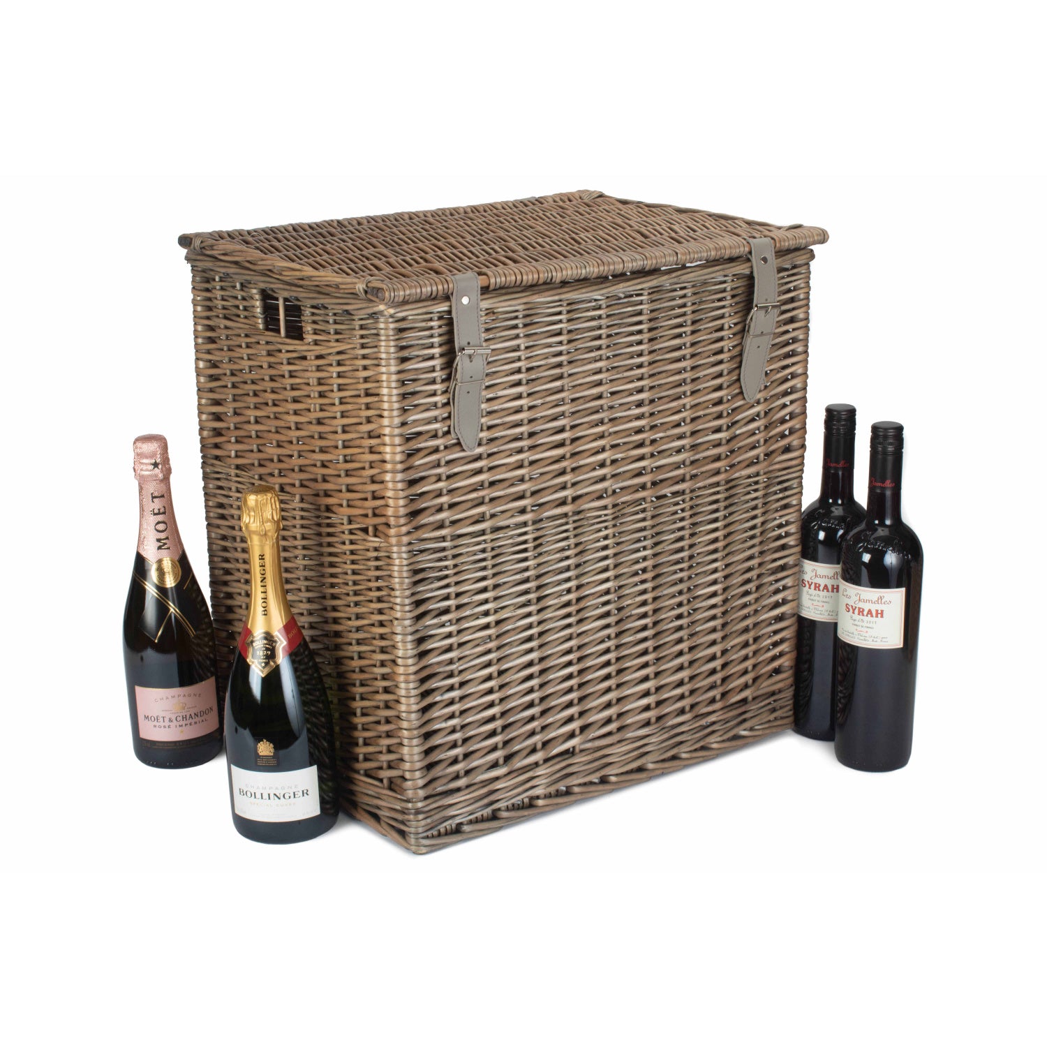 Size 2 - Antique Wash Willow Vintner Storage Hamper