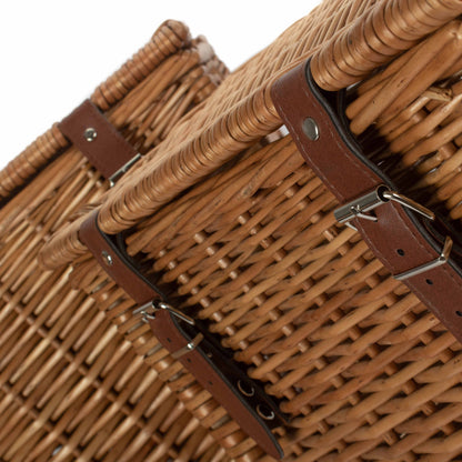 Double Steamed Willow Vintner Storage Hamper Set 2