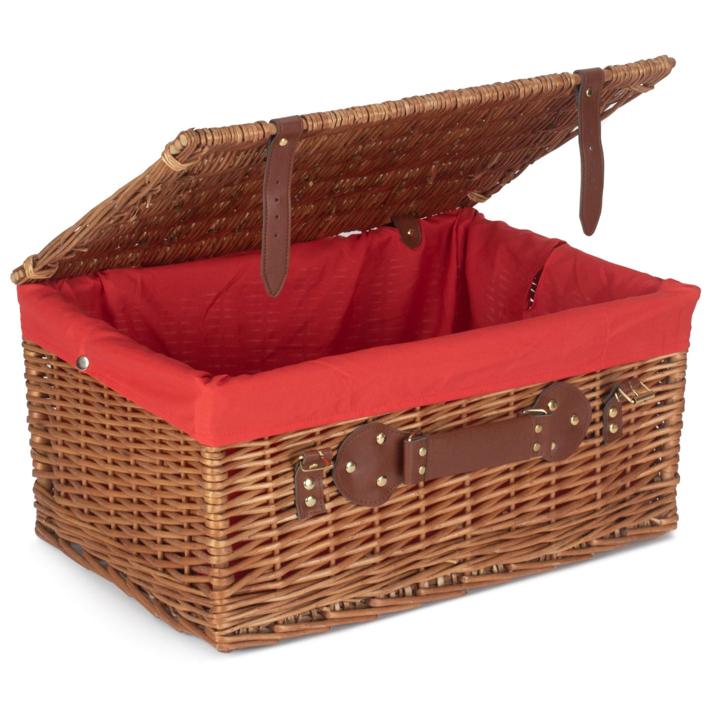 20 Inch Light Steamed Hamper With Red Lining