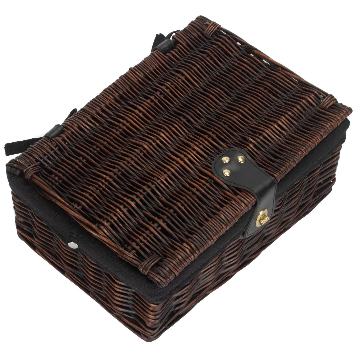 14 Inch Chocolate Brown Hamper With Black Lining