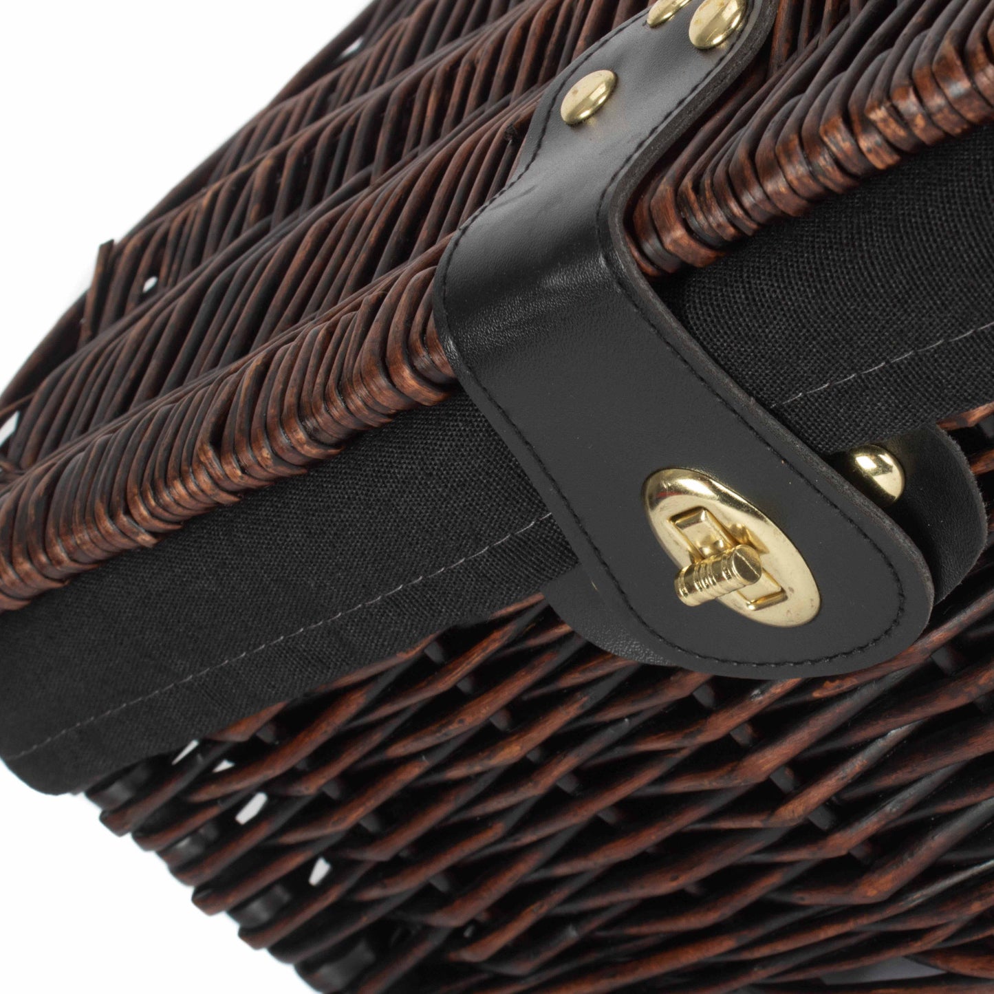 14 Inch Chocolate Brown Hamper With Black Lining