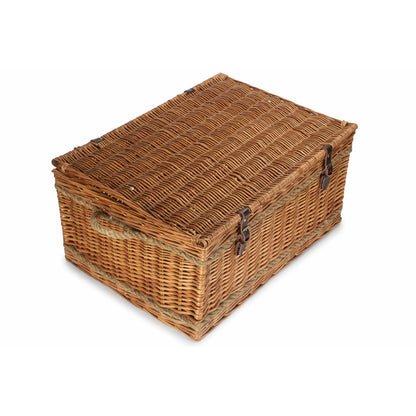 28 Inch Double Steamed Willow Rope Handled Hamper Trunk