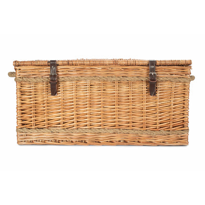 28 Inch Double Steamed Willow Rope Handled Hamper Trunk