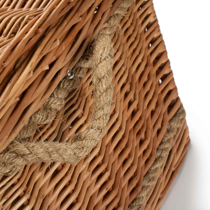 28 Inch Double Steamed Willow Rope Handled Hamper Trunk