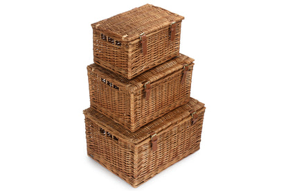 Light Steamed Willow Windsor Hamper - Set of 3