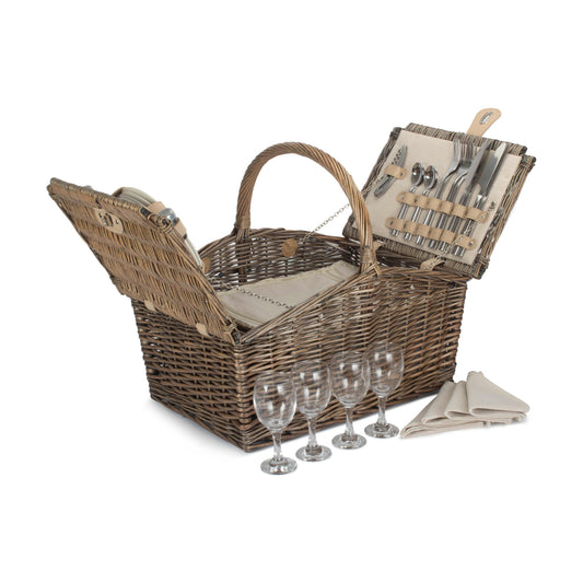 Double Lidded 4 Person Picnic Hamper