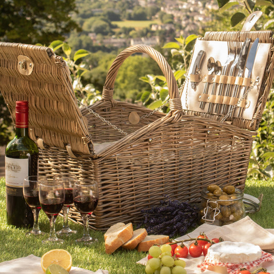 Double Lidded 4 Person Picnic Hamper