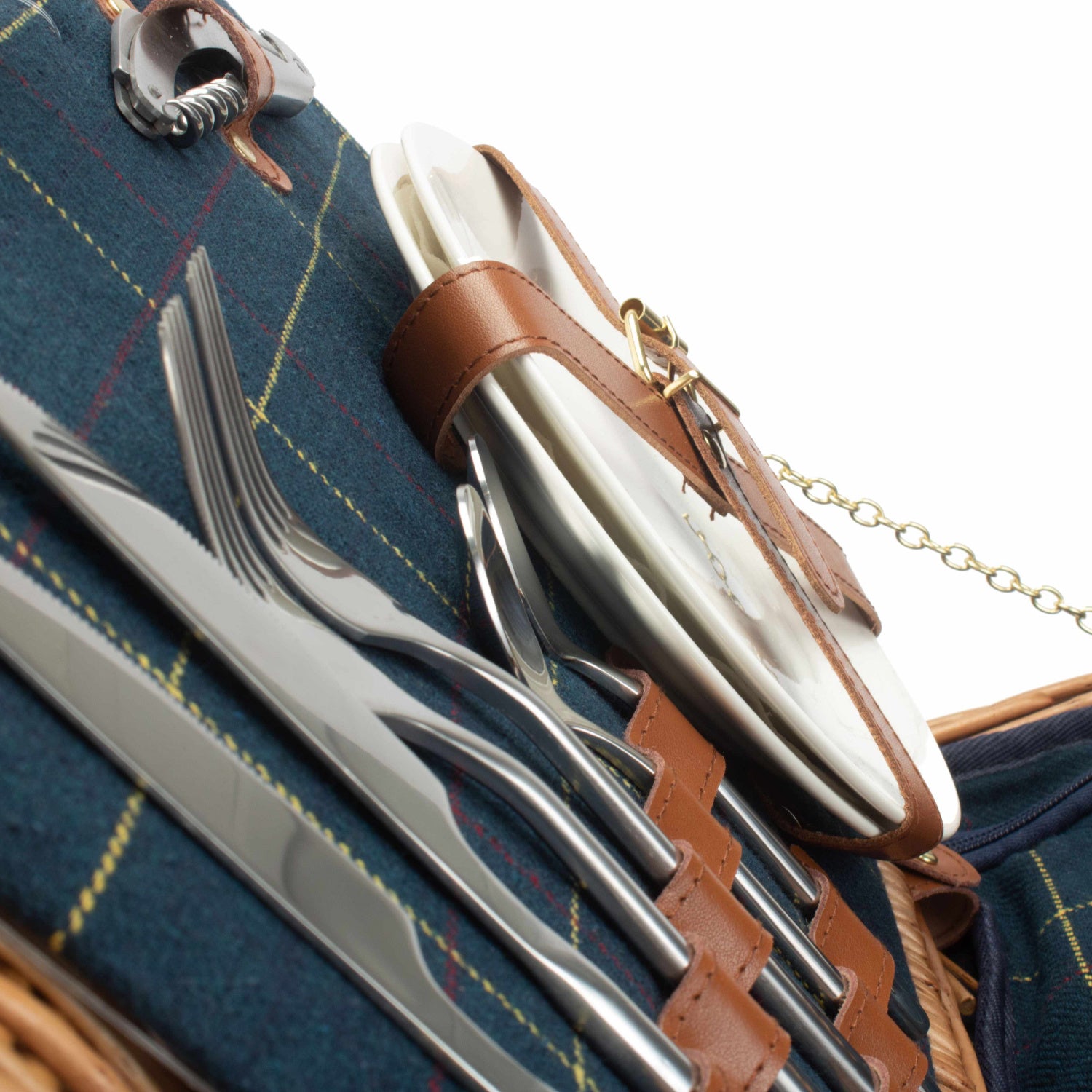 2 Person Blue Tweed Hamper