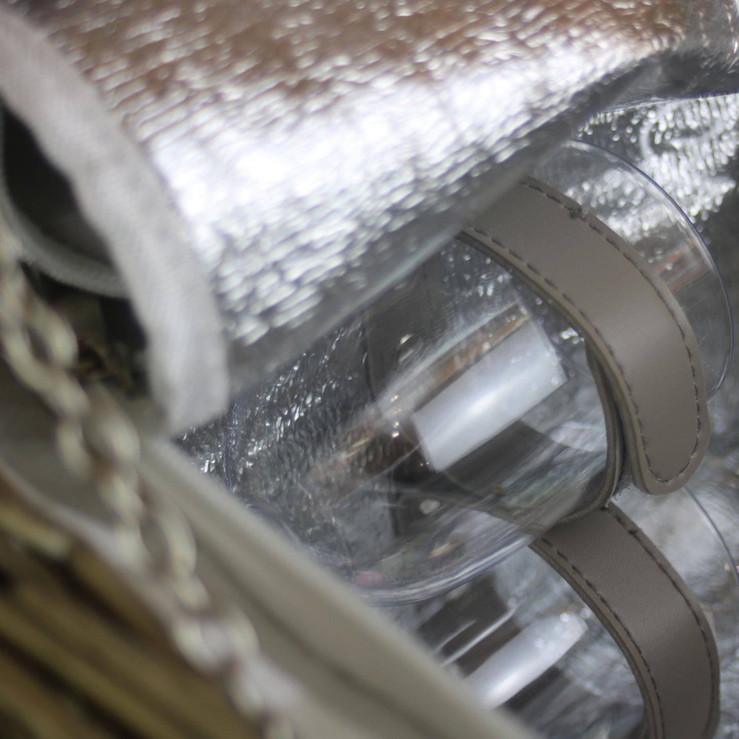 2 Person Grey Checked Chiller Hamper