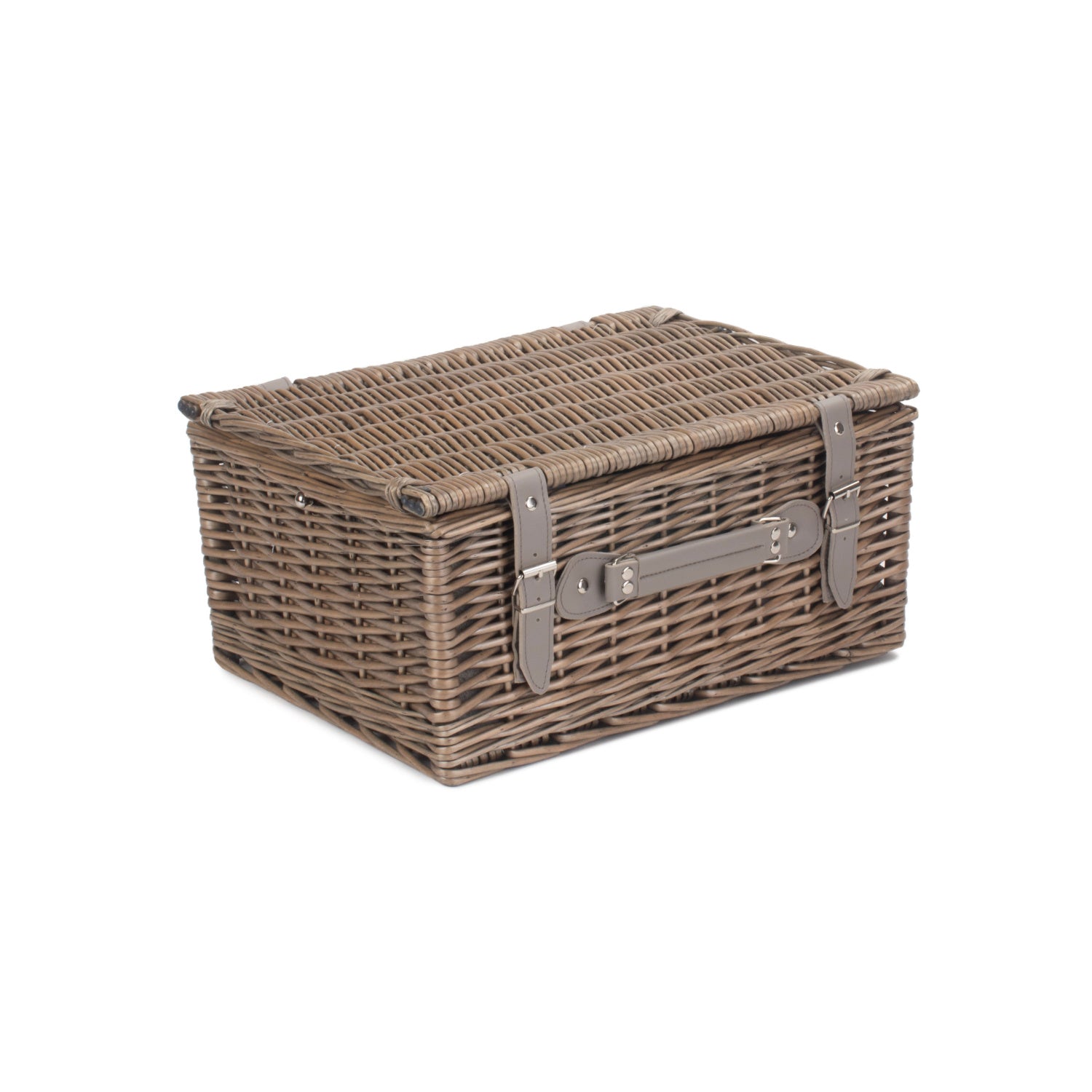 2 Person Grey Tweed Hamper