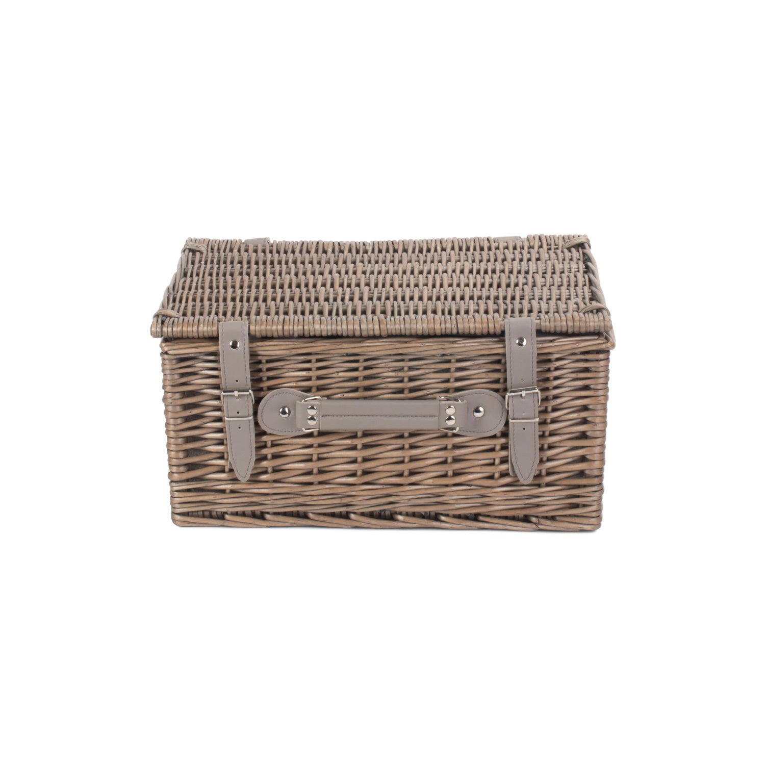 2 Person Grey Tweed Hamper