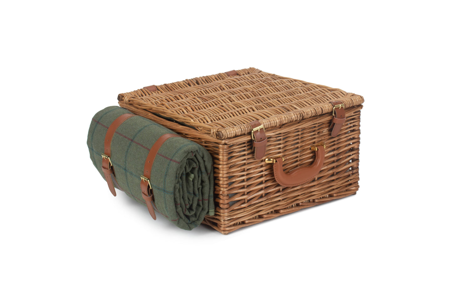 2 Person Deluxe Green Tweed Hamper